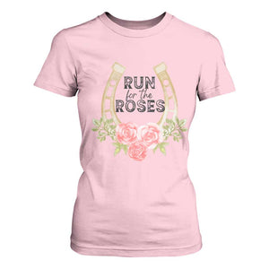 Ky Derby Horse Racing T Shirt For Women Horses and Roses TS02 Light Pink Print Your Wear