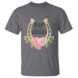 Ky Derby Horse Racing T Shirt Horses and Roses TS02 Charcoal Print Your Wear