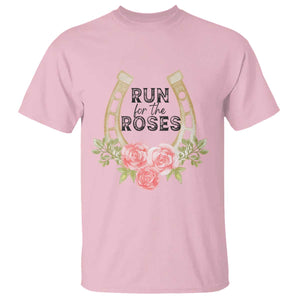 Ky Derby Horse Racing T Shirt Horses and Roses TS02 Light Pink Print Your Wear