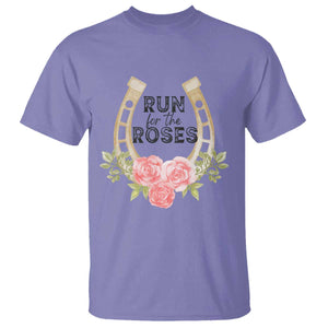 Ky Derby Horse Racing T Shirt Horses and Roses TS02 Violet Print Your Wear