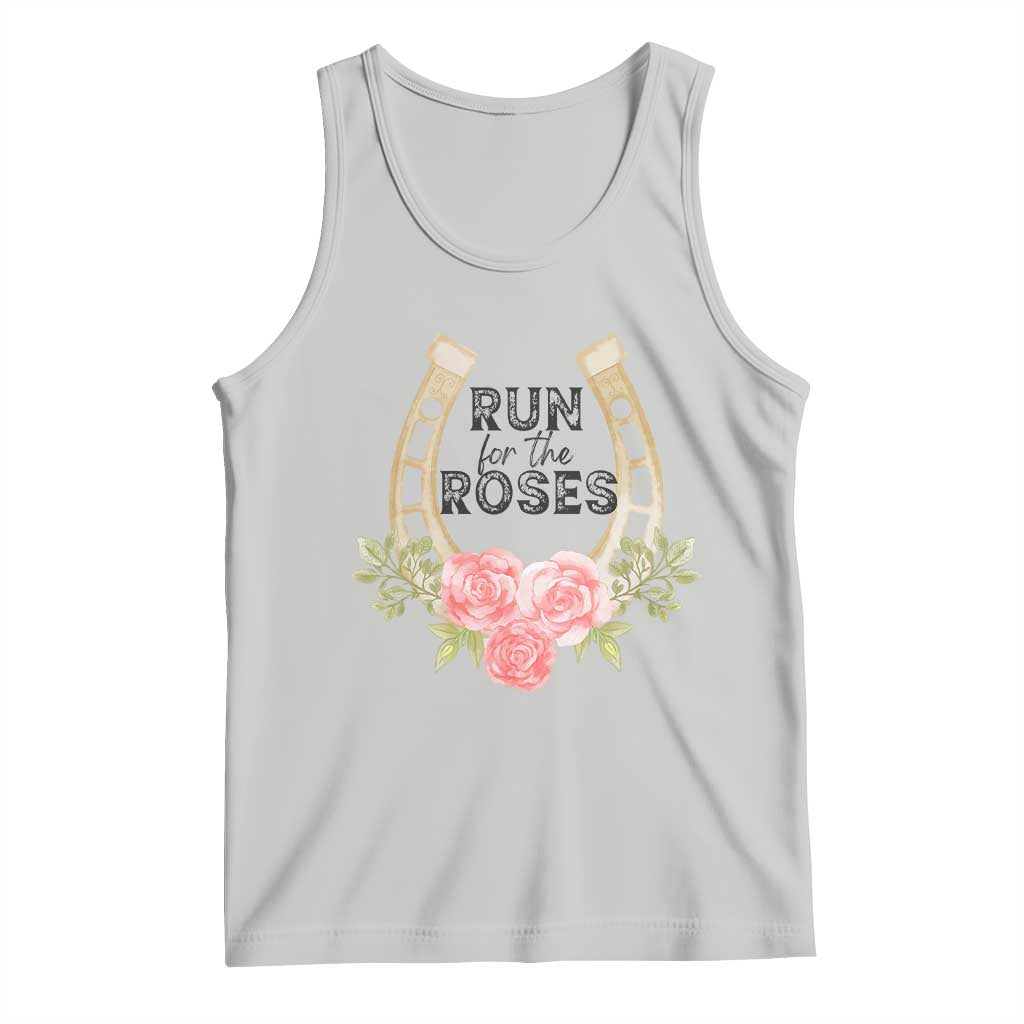 Ky Derby Horse Racing Tank Top Horses and Roses TS02 Ash Print Your Wear