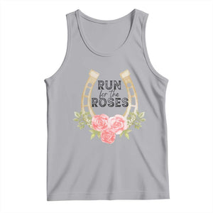 Ky Derby Horse Racing Tank Top Horses and Roses TS02 Athletic Heather Print Your Wear