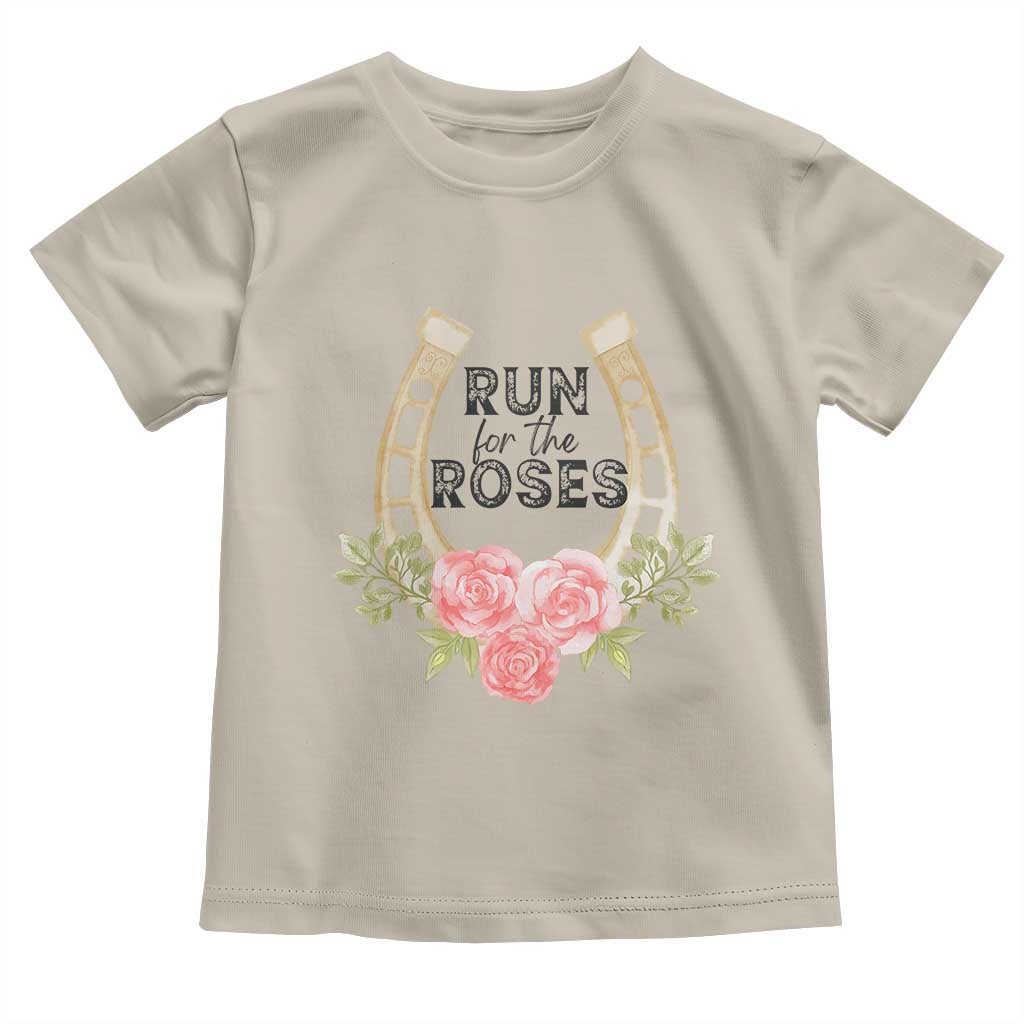 Ky Derby Horse Racing Toddler T Shirt Horses and Roses TS02 Sand Print Your Wear