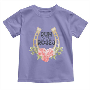 Ky Derby Horse Racing Toddler T Shirt Horses and Roses TS02 Violet Print Your Wear