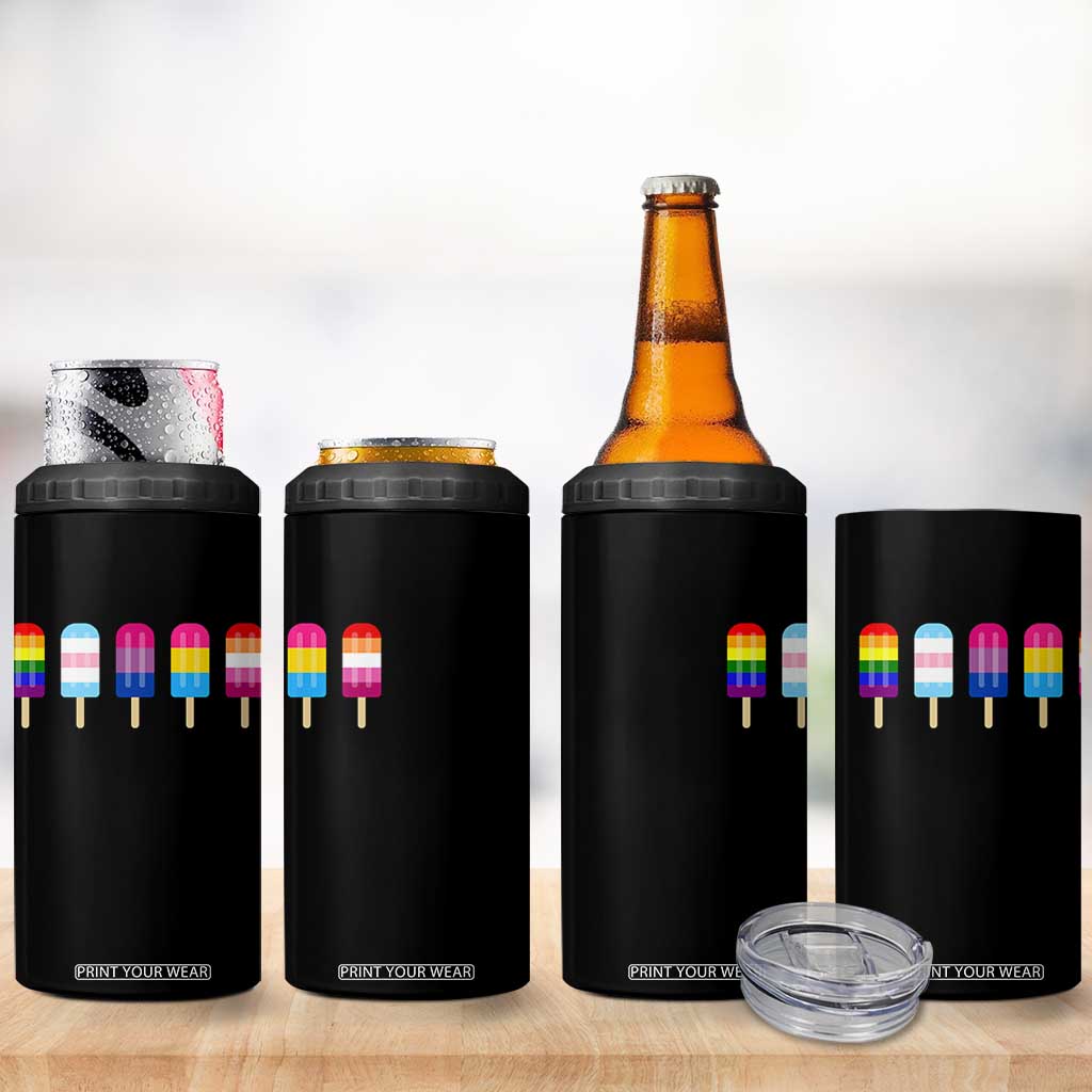 LGBT Rainbow Popsicles 4 in 1 Can Cooler Tumbler Summer Ice Cream LGBTQ Pride Ally TS10 Print Your Wear