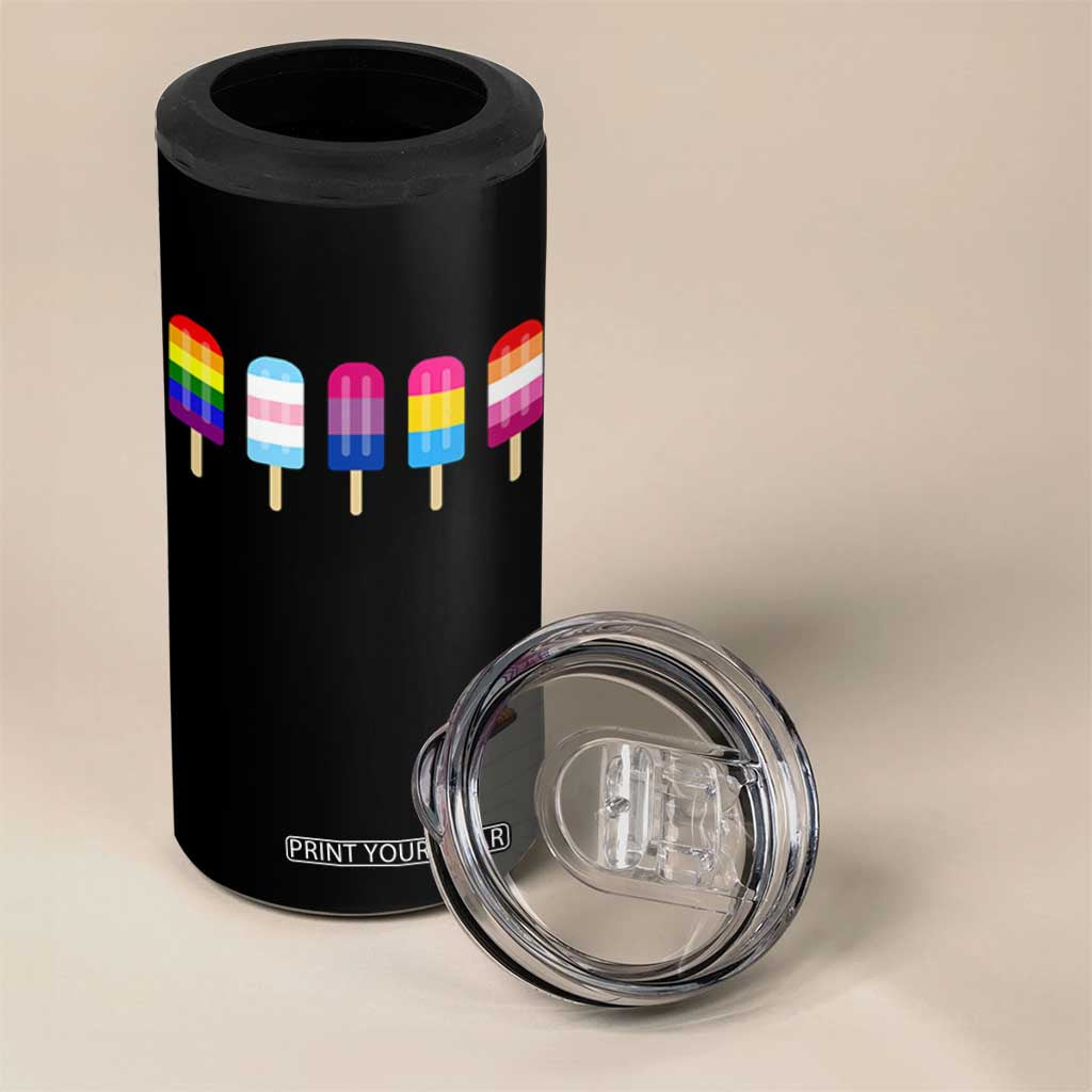 LGBT Rainbow Popsicles 4 in 1 Can Cooler Tumbler Summer Ice Cream LGBTQ Pride Ally TS10 Print Your Wear