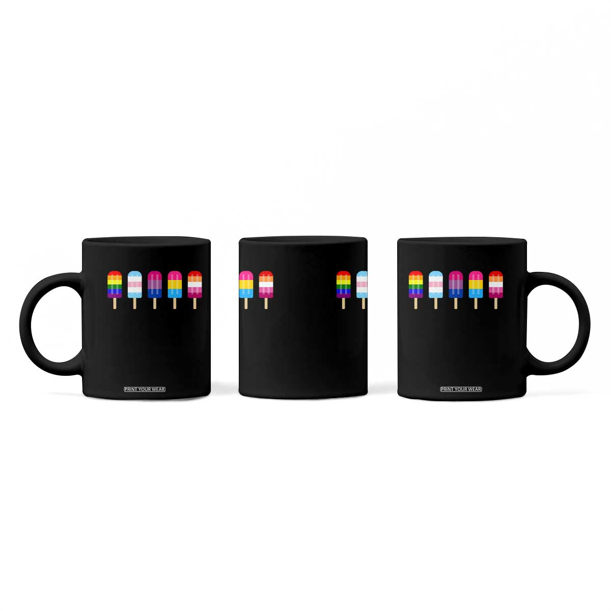 LGBT Rainbow Popsicles Coffee Mug Summer Ice Cream LGBTQ Pride Ally TS10 Print Your Wear