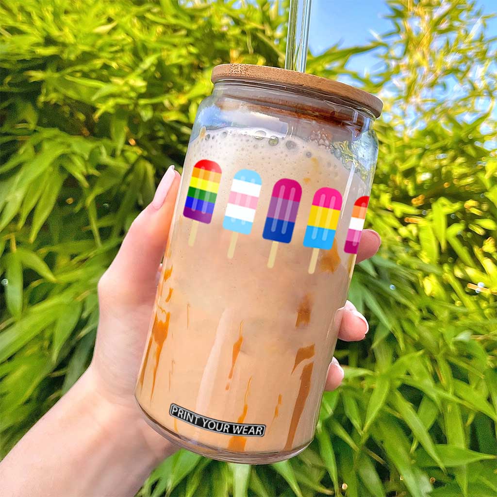 LGBT Rainbow Popsicles Glass Can Summer Ice Cream LGBTQ Pride Ally TS10 Print Your Wear
