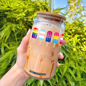 LGBT Rainbow Popsicles Glass Can Summer Ice Cream LGBTQ Pride Ally TS10 Print Your Wear