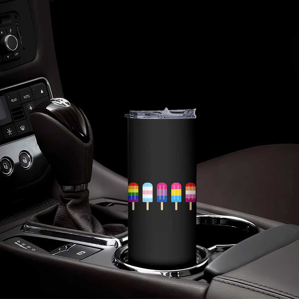 LGBT Rainbow Popsicles Skinny Tumbler Summer Ice Cream LGBTQ Pride Ally TS10 Print Your Wear