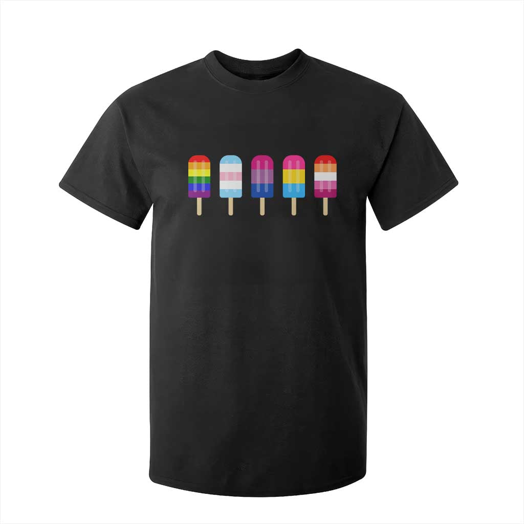 LGBT Rainbow Popsicles T Shirt For Kid Summer Ice Cream LGBTQ Pride Ally TS10 Black Print Your Wear