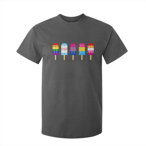 LGBT Rainbow Popsicles T Shirt For Kid Summer Ice Cream LGBTQ Pride Ally TS10 Dark Heather Print Your Wear