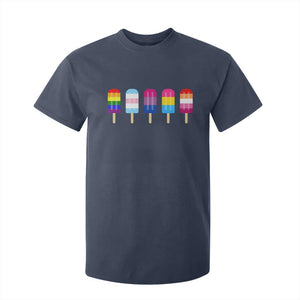 LGBT Rainbow Popsicles T Shirt For Kid Summer Ice Cream LGBTQ Pride Ally TS10 Navy Print Your Wear
