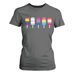 LGBT Rainbow Popsicles T Shirt For Women Summer Ice Cream LGBTQ Pride Ally TS10 Dark Heather Print Your Wear