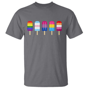 LGBT Rainbow Popsicles T Shirt Summer Ice Cream LGBTQ Pride Ally TS10 Charcoal Print Your Wear