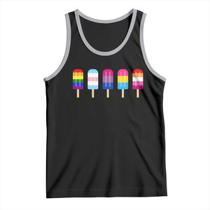 LGBT Rainbow Popsicles Tank Top Summer Ice Cream LGBTQ Pride Ally TS10 Black Athletic Heather Print Your Wear