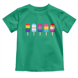 LGBT Rainbow Popsicles Toddler T Shirt Summer Ice Cream LGBTQ Pride Ally TS10 Irish Green Print Your Wear