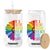 LGBTQ Be A Decent Human Its Not That Hard Glass Can Rainbow Flower TS11 Black Print Your Wear