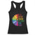 LGBTQ Be A Decent Human Its Not That Hard Racerback Tank Top Rainbow Flower TS11 Black Print Your Wear