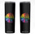 LGBTQ Be A Decent Human Its Not That Hard Skinny Tumbler Rainbow Flower TS11 Black Print Your Wear