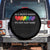 LGBTQ Be A Decent Human Its Not That Hard Spare Tire Cover Rainbow Hearts TS11 No hole Black Print Your Wear