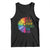 LGBTQ Be A Decent Human Its Not That Hard Tank Top Rainbow Flower TS11 Black Print Your Wear