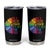 LGBTQ Be A Decent Human Its Not That Hard Tumbler Cup Rainbow Flower TS11 Black Print Your Wear