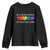 LGBTQ Be A Decent Human Its Not That Hard Youth Sweatshirt Rainbow Hearts TS11 Black Print Your Wear