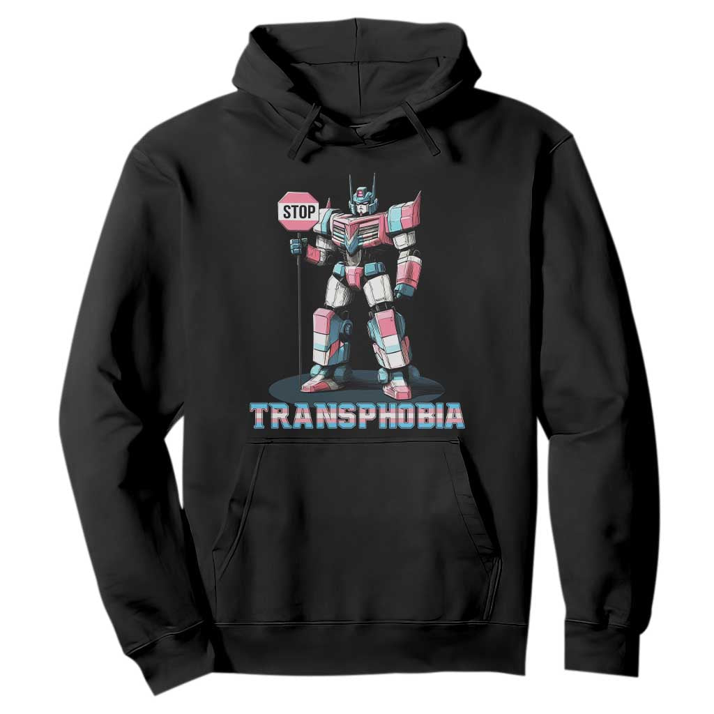 LGBTQ Trans Hoodie Stop Transphobia Trans Rights Social Justice TS10 Black Print Your Wear