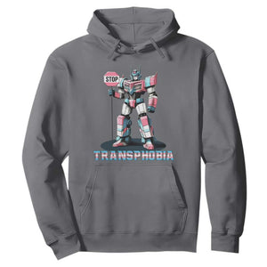 LGBTQ Trans Hoodie Stop Transphobia Trans Rights Social Justice TS10 Charcoal Print Your Wear
