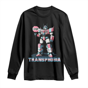 LGBTQ Trans Long Sleeve Shirt Stop Transphobia Trans Rights Social Justice TS10 Black Print Your Wear