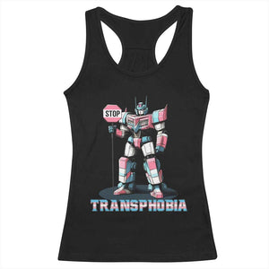 LGBTQ Trans Racerback Tank Top Stop Transphobia Trans Rights Social Justice TS10 Black Print Your Wear