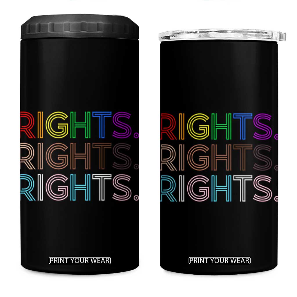 LGBTQ Trans Rights 4 in 1 Can Cooler Tumbler Social Justice Equality Human Rights TS10 One Size: 16 oz Black Print Your Wear