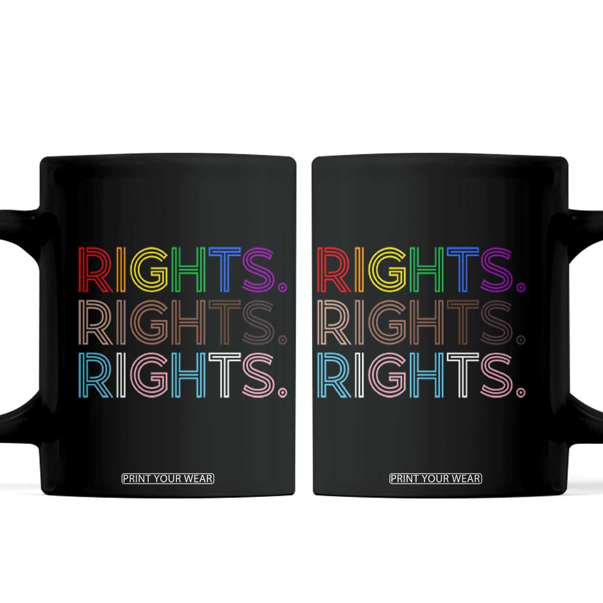LGBTQ Trans Rights Coffee Mug Social Justice Equality Human Rights TS10 Black Print Your Wear