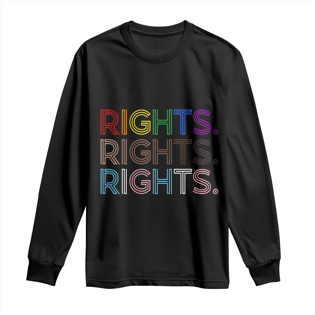 LGBTQ Trans Rights Long Sleeve Shirt Social Justice Equality Human Rights TS10 Black Print Your Wear