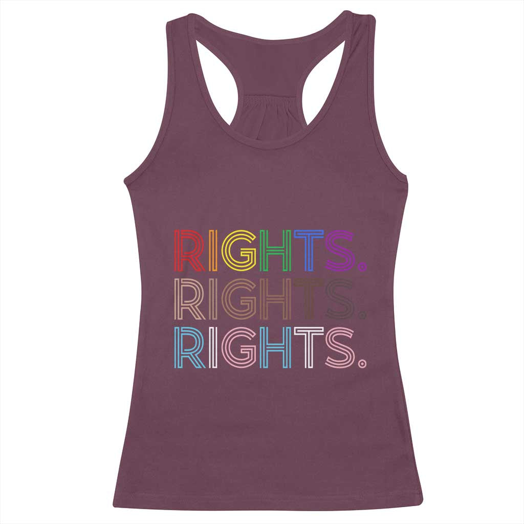 LGBTQ Trans Rights Racerback Tank Top Social Justice Equality Human Rights TS10 Maroon Print Your Wear