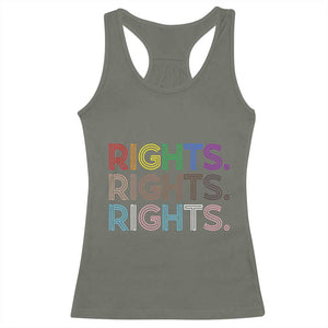 LGBTQ Trans Rights Racerback Tank Top Social Justice Equality Human Rights TS10 Military Green Print Your Wear