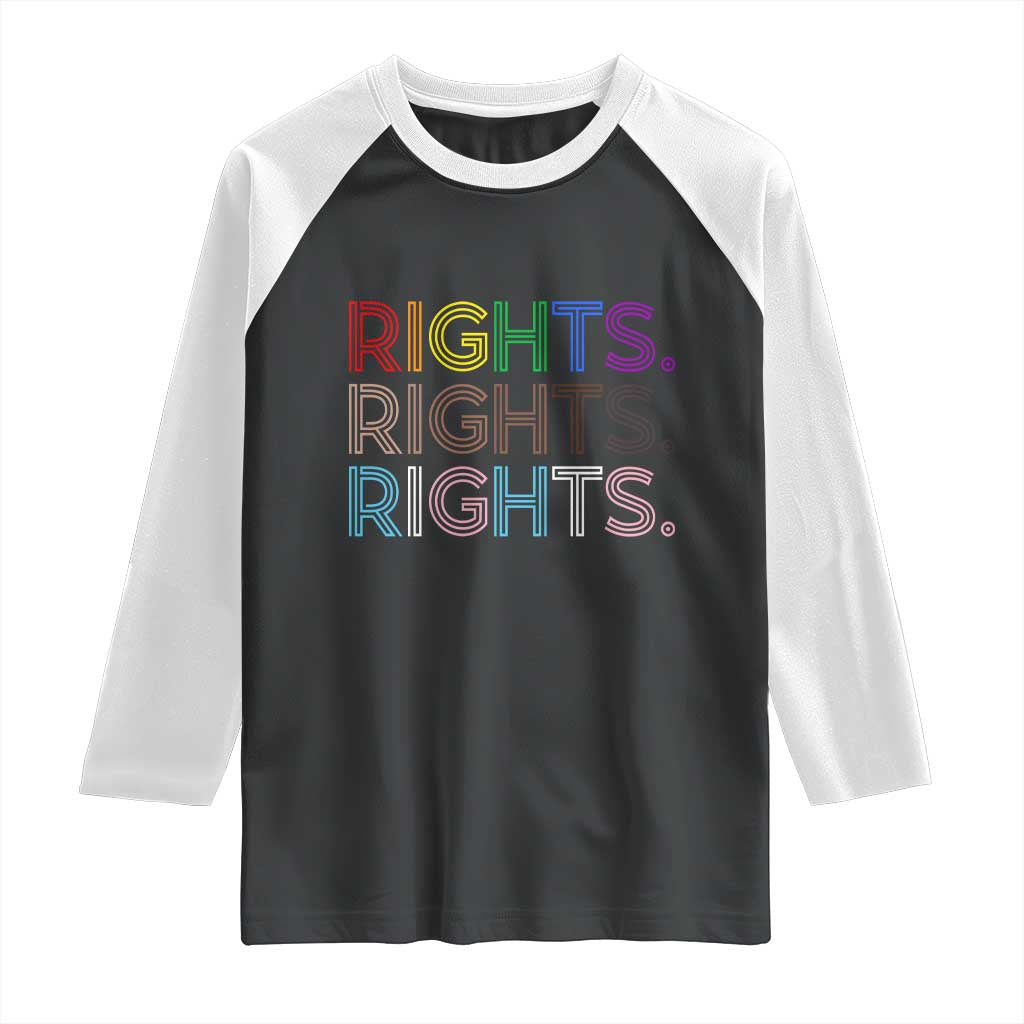 LGBTQ Trans Rights Raglan Shirt Social Justice Equality Human Rights TS10 Black White Print Your Wear
