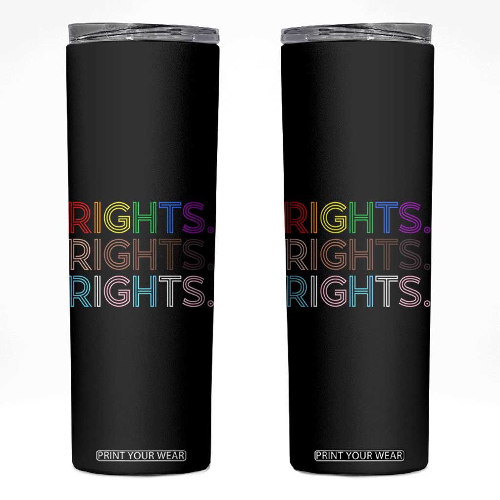 LGBTQ Trans Rights Skinny Tumbler Social Justice Equality Human Rights TS10 Black Print Your Wear