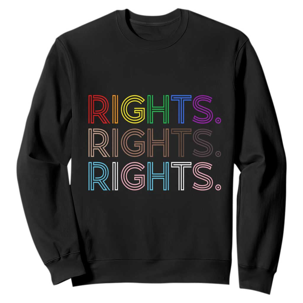LGBTQ Trans Rights Sweatshirt Social Justice Equality Human Rights TS10 Black Print Your Wear