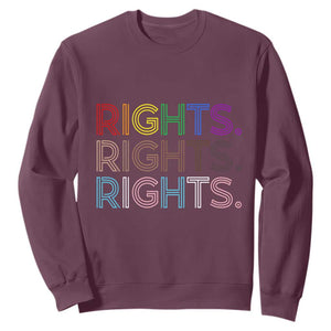 LGBTQ Trans Rights Sweatshirt Social Justice Equality Human Rights TS10 Maroon Print Your Wear