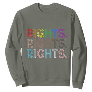 LGBTQ Trans Rights Sweatshirt Social Justice Equality Human Rights TS10 Military Green Print Your Wear
