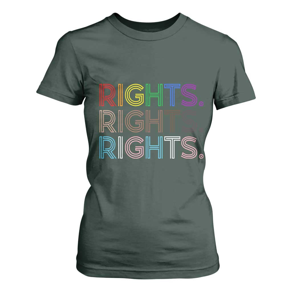 LGBTQ Trans Rights T Shirt For Women Social Justice Equality Human Rights TS10 Dark Forest Green Print Your Wear