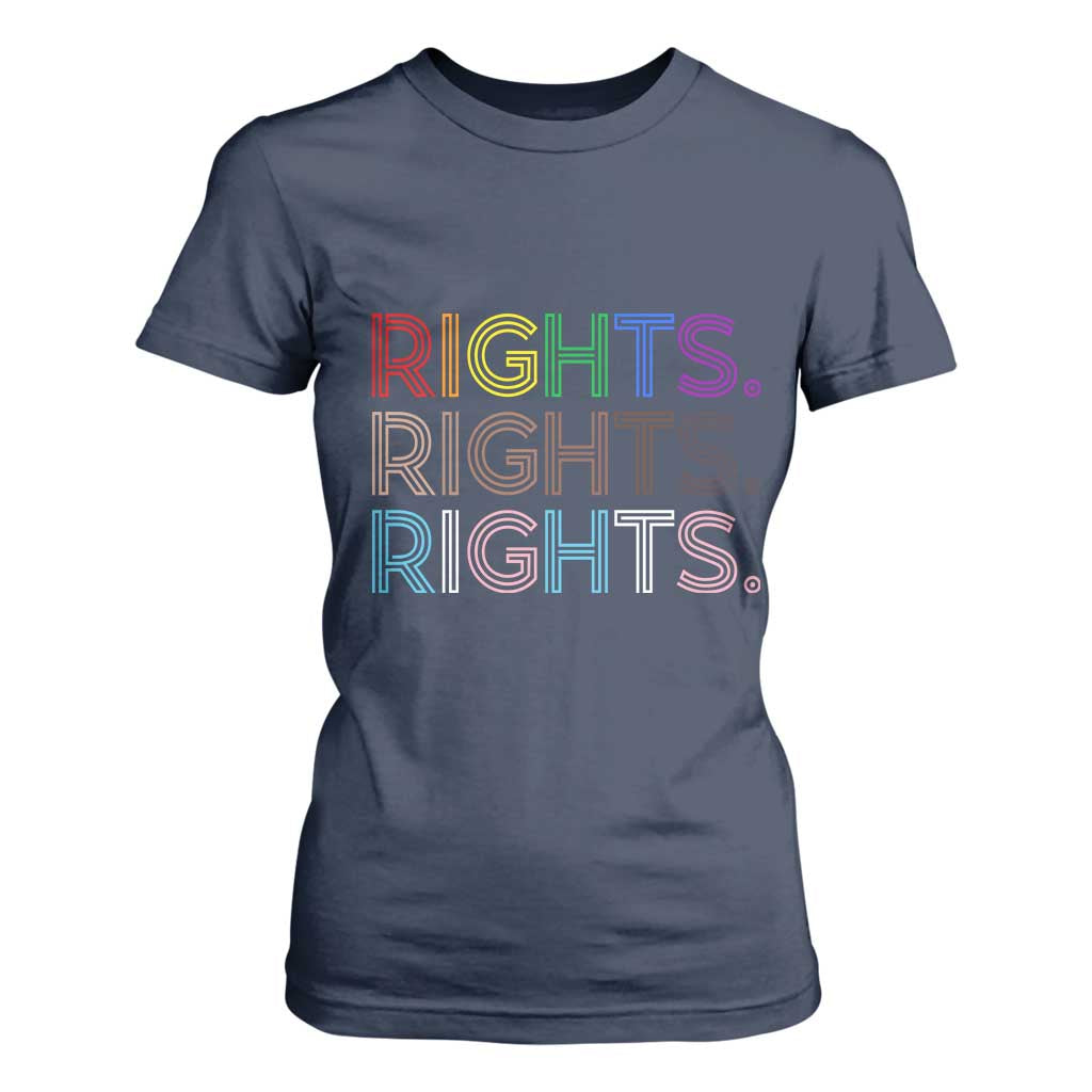 LGBTQ Trans Rights T Shirt For Women Social Justice Equality Human Rights TS10 Navy Print Your Wear