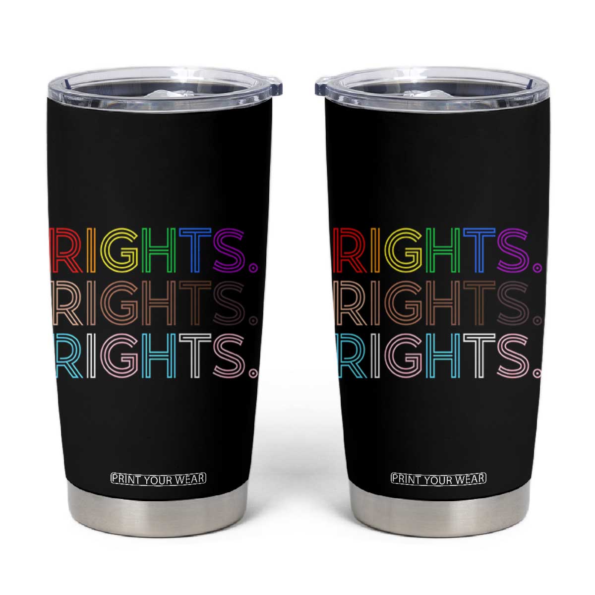 LGBTQ Trans Rights Tumbler Cup Social Justice Equality Human Rights TS10 Black Print Your Wear