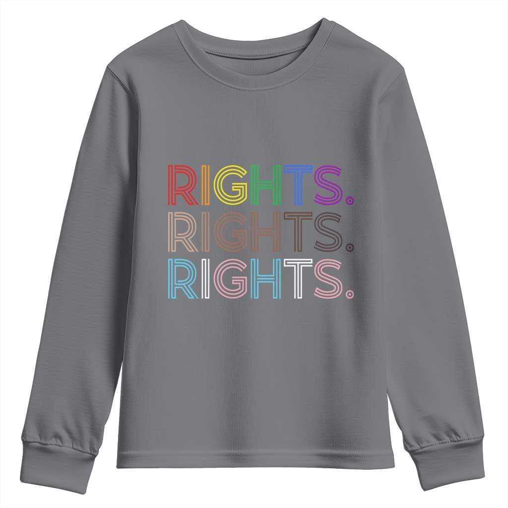 LGBTQ Trans Rights Youth Sweatshirt Social Justice Equality Human Rights TS10 Charcoal Print Your Wear