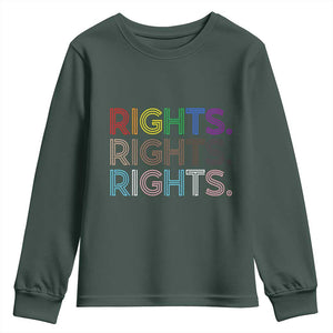LGBTQ Trans Rights Youth Sweatshirt Social Justice Equality Human Rights TS10 Dark Forest Green Print Your Wear
