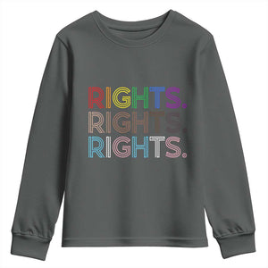 LGBTQ Trans Rights Youth Sweatshirt Social Justice Equality Human Rights TS10 Dark Heather Print Your Wear