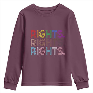 LGBTQ Trans Rights Youth Sweatshirt Social Justice Equality Human Rights TS10 Maroon Print Your Wear