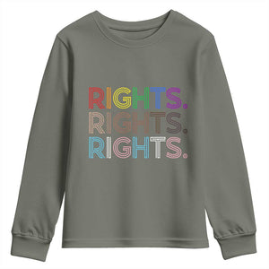 LGBTQ Trans Rights Youth Sweatshirt Social Justice Equality Human Rights TS10 Military Green Print Your Wear